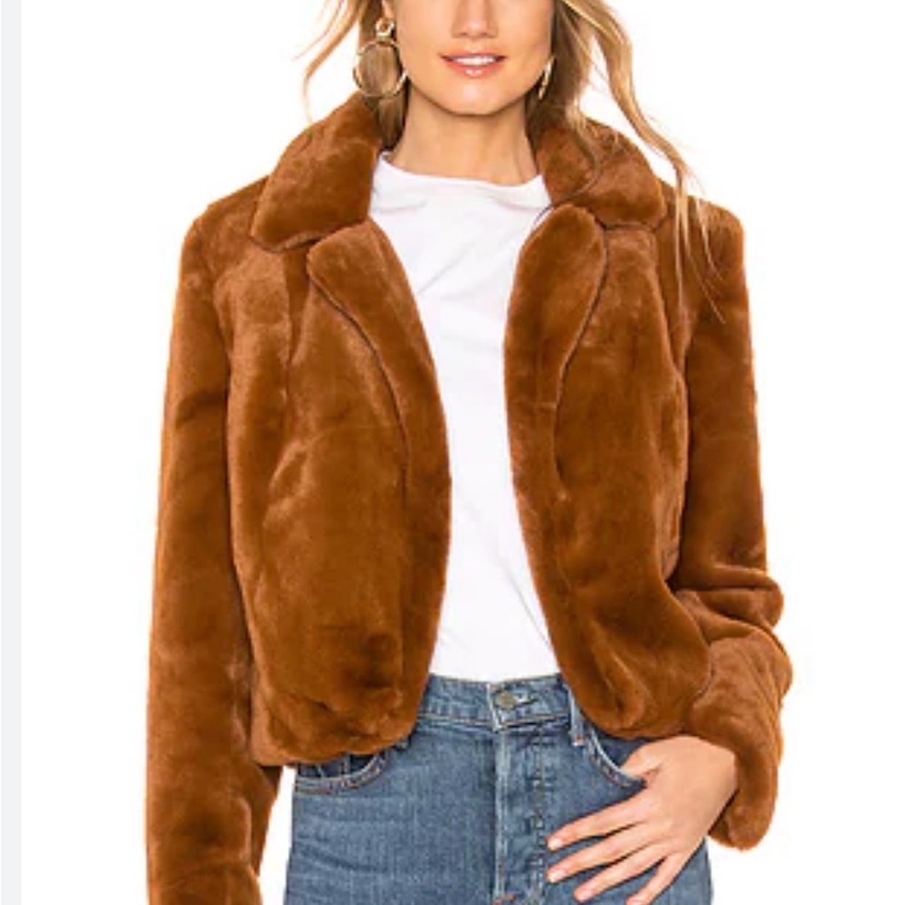 Blank NYC Cropped Faux Fur Jacket